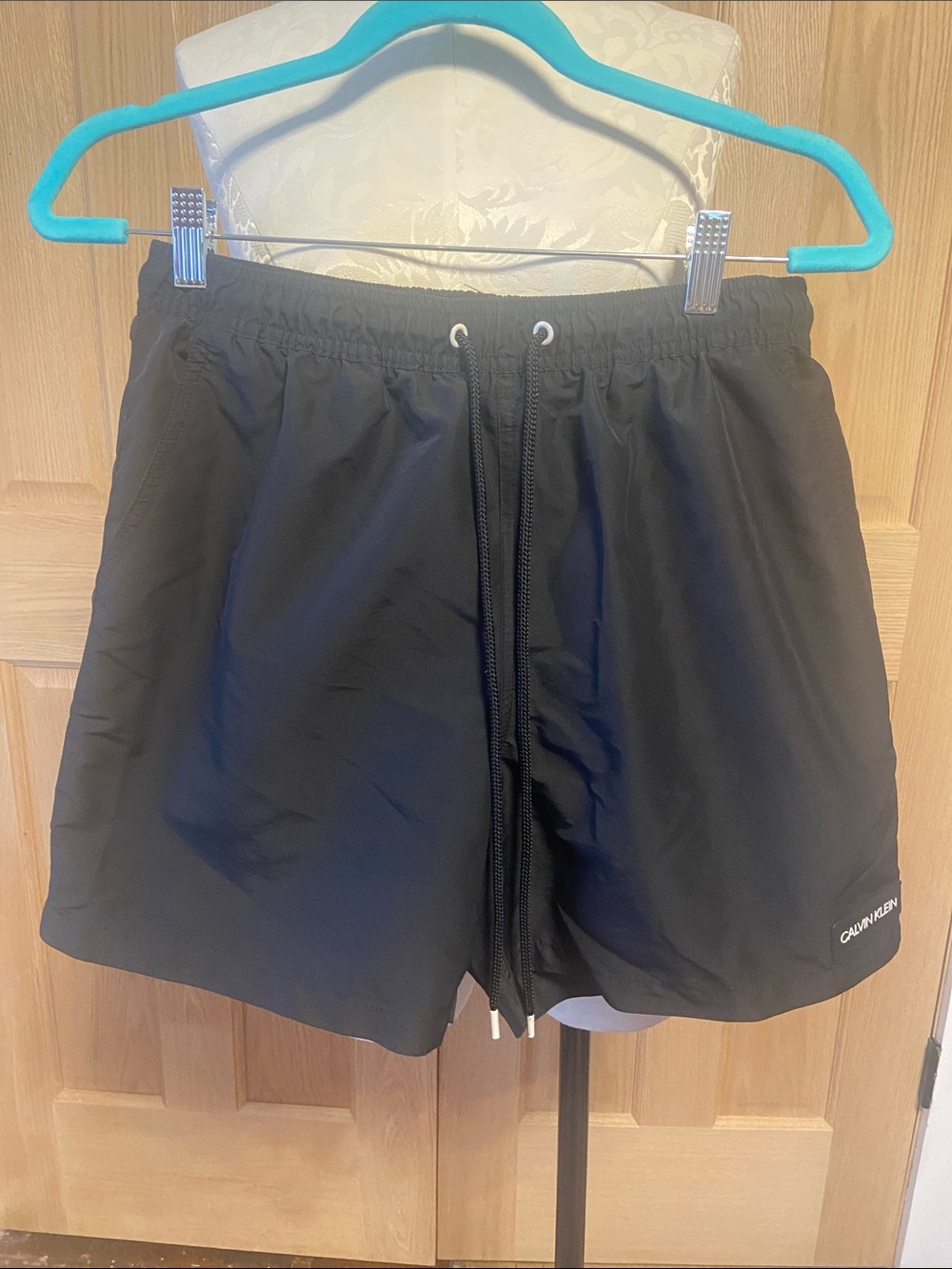 Calvin Klein Black Swim Shorts with Drawstring